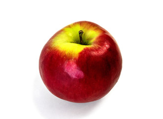 Isolated on white background apple close-up