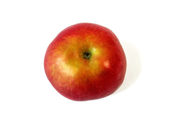 Isolated on white background apple close-up