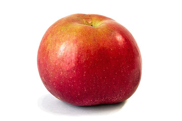 Isolated on white background apple close-up