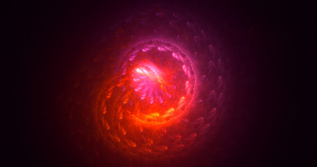 3D rendering abstract technology fractal background