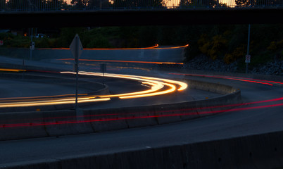 light trail of traffic