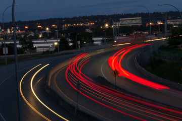 light trail of traffic