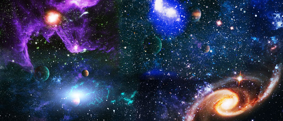 Milky way galaxy with stars and space Dark night sky full of stars. The nebula in outer space....