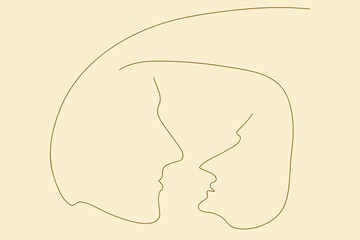 silhouette of a man and woman
