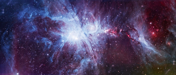 Cosmic art ,multicolor outer space. Star field and nebula in deep space many light years far from...
