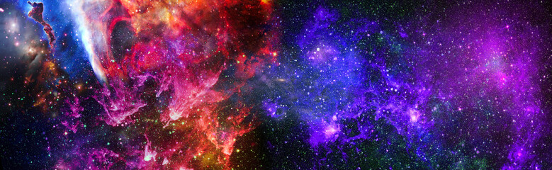 Dark night sky full of stars. The nebula in outer space. Secrets of deep space. Elements of this...