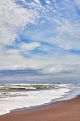 Beautiful view of the beach of the sea gengeral plan