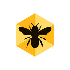 Bee symbol. Bee Logo isolated on white background