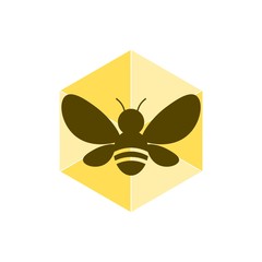 Bee symbol. Bee Logo isolated on white background