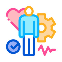 healthy medical person icon vector. healthy medical person sign. color symbol illustration