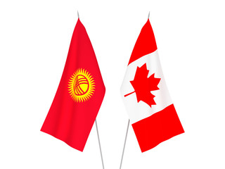Kyrgyzstan and Canada flags