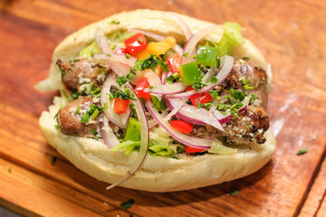 pão com linguiça, choripan