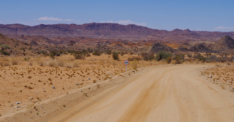 Sandstraße im Naturreservat im Augrabies Falls National Park Südafrika