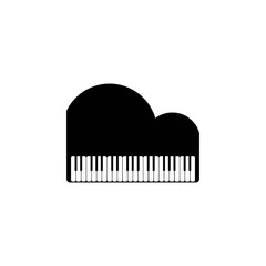 piano icon logo vector