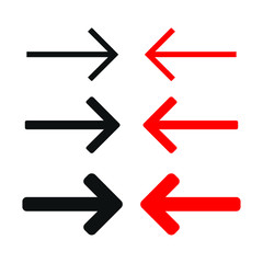 red and black arrows