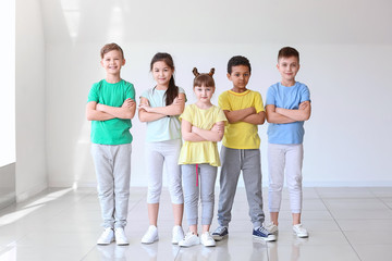 Cute little children in dance studio