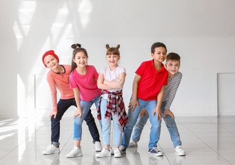 Cute little children in dance studio
