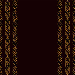 Hand drawn template for card with chain, doodles, waves. Vector illustration. EPS 10