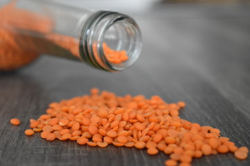 Red lentils for indian dal – can be used as a background