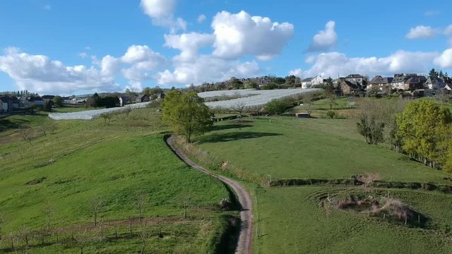 Allassac (Corr&egrave;ze, France) - Les trois villages - Vue a&eacute;rienne du Verdier bas