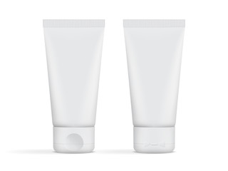 cream tube packaging isolated on white background