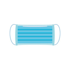 medical face mask on white background