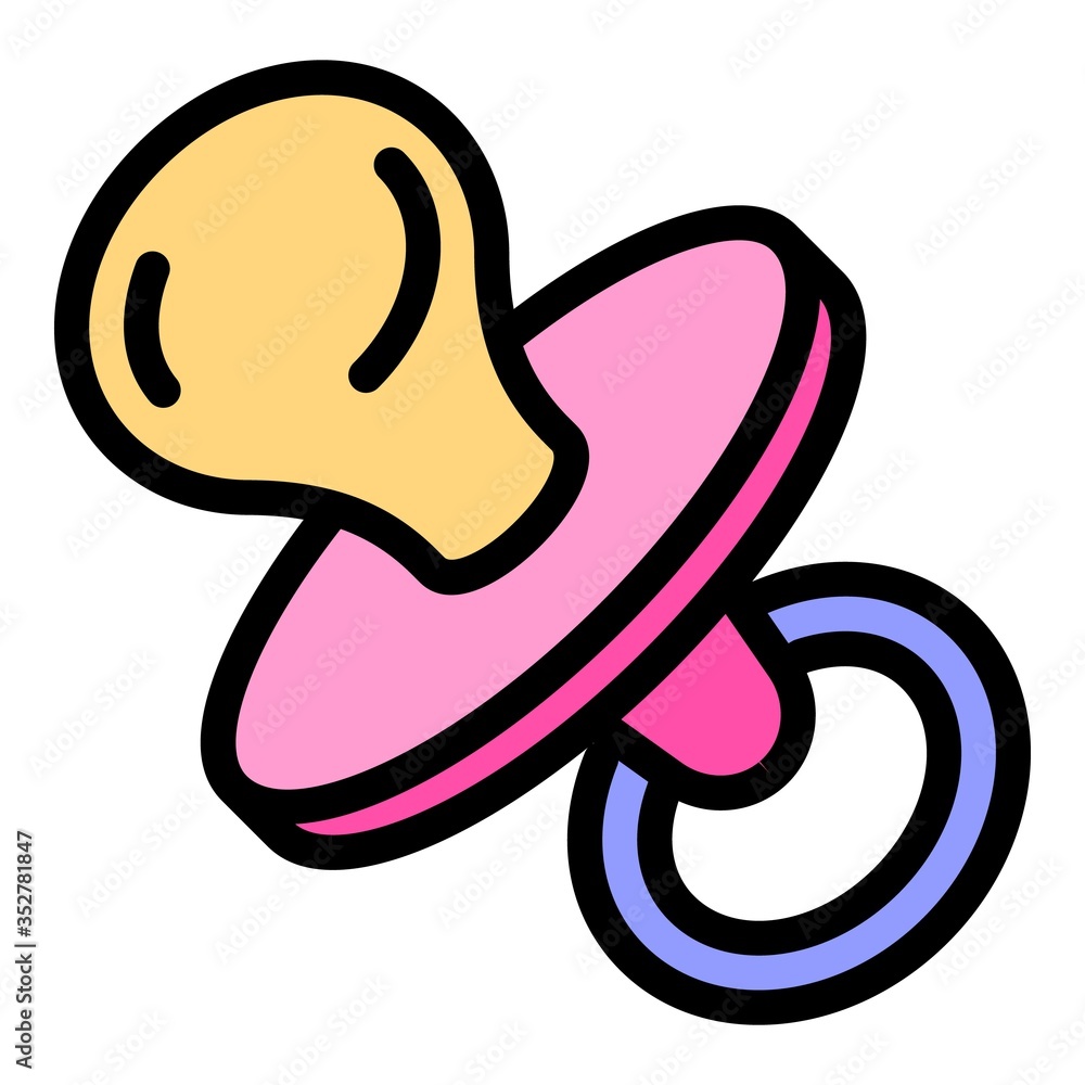 Poster pacifier icon. outline pacifier vector icon for web design isolated on white background