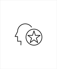 star skill icon,vector best line icon.