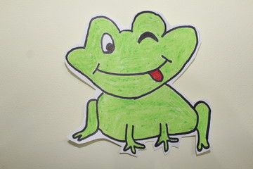 funny frog cartoon