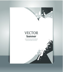 Stylish abstract vector presentation of art poster. Flyer design content background. Design layout template 