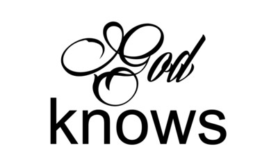 God knows your pain, Christian Quote, Motivational quote of life, Typography for print or use as poster, card, flyer or T Shirt