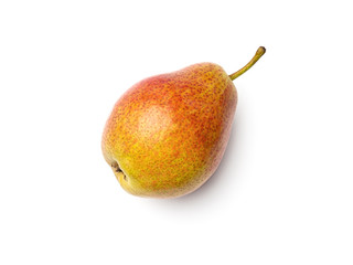 Pear isolated on white background. Top view