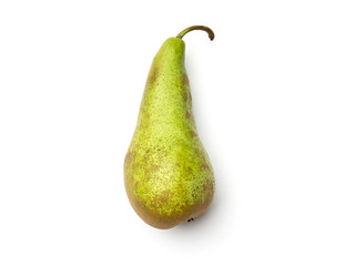 Pear isolated on white background. Directly above