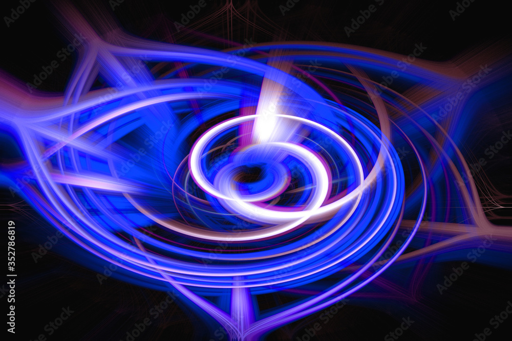 Poster abstract colorful fractal pattern neon lights. seamless pattern art gradient colorful twirl effect c
