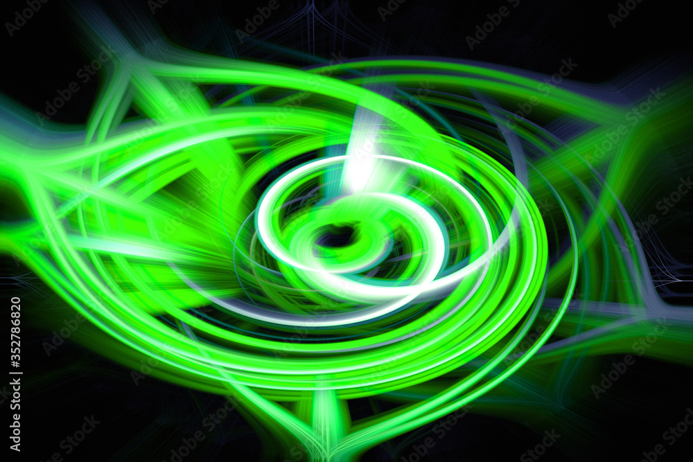 Poster abstract colorful fractal pattern neon lights. seamless pattern art gradient colorful twirl effect c