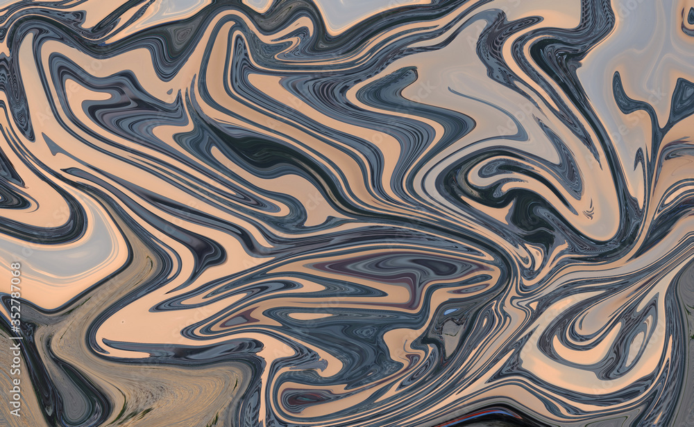 Poster abstract color background in impressionism style of multicolored liquid colors. liquid marble textur