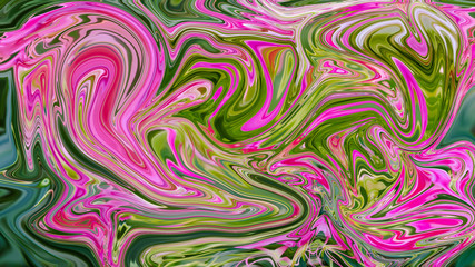 Abstract color background in impressionism style of multicolored liquid colors. Liquid marble texture, waves Swirl pattern . Modern design. Psychedelic wallpaper or for web .