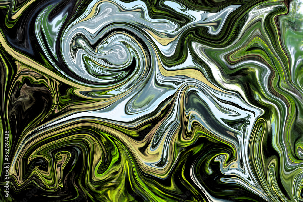 Poster abstract color background in impressionism style of multicolored liquid colors. liquid marble textur