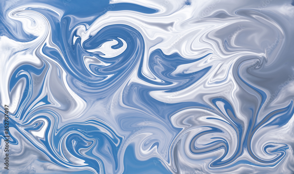 Poster abstract color background in impressionism style of multicolored liquid colors. liquid marble textur
