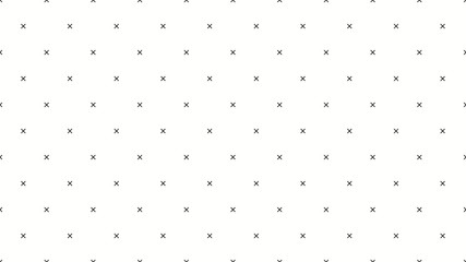 Seamless simple pattern of dotted cross, X sign. Aspect ratio, full hd, 4K, for a widescreen display