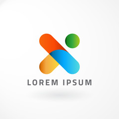 Vector Logo - Monogram Design with Letter X - Lettermark Style Logo