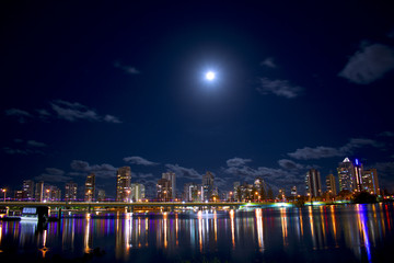 gold coast skyline at night