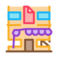 residential building for restoration icon vector. residential building for restoration sign. color symbol illustration