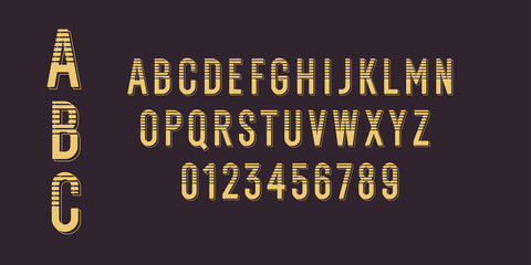 Modern alphabet font. Capital letters of the Latin alphabet.