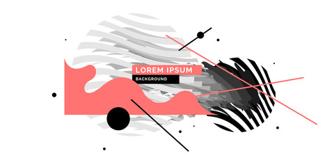 Obraz premium Trendy abstract background. Composition of geometric forms. Modern vector illustration