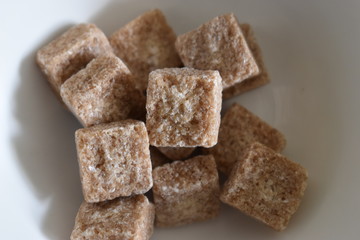 Brown cane sugar cubes - can be used as a background