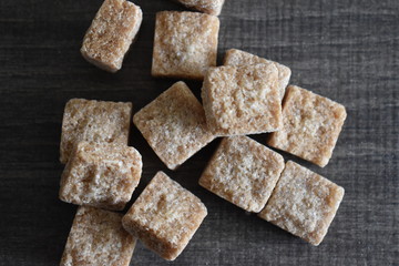 Brown cane sugar cubes - can be used as a background