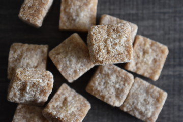 Brown cane sugar cubes - can be used as a background