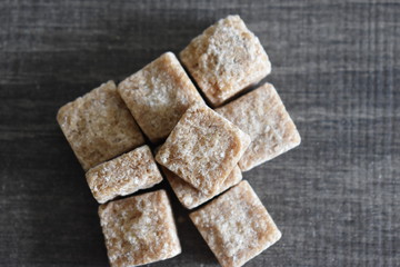 Brown cane sugar cubes - can be used as a background
