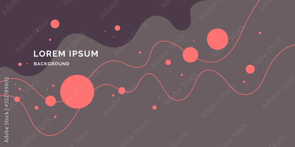 Poster poster with dynamic waves. vector illustration in minimal style. abstract background.
